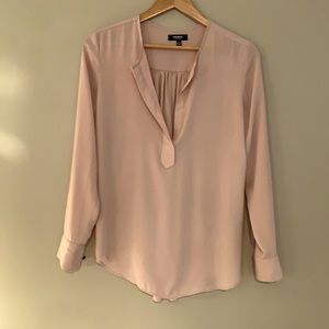 Dusty rose long sleeve blouse